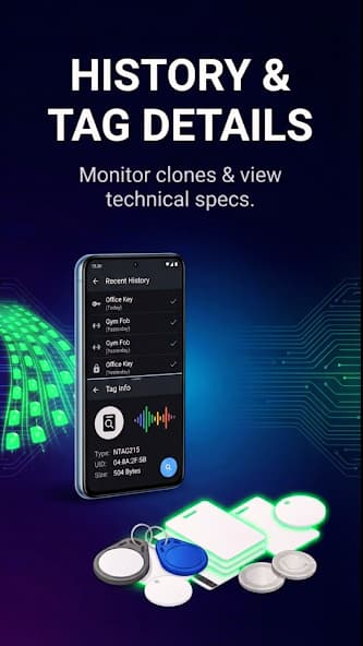 NFC Clone - Tag history and details